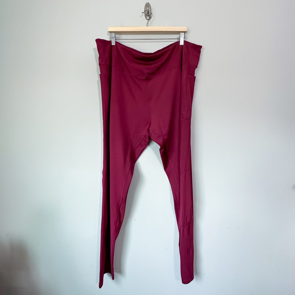 Ashley Stewart Maroon Athletic Leggings